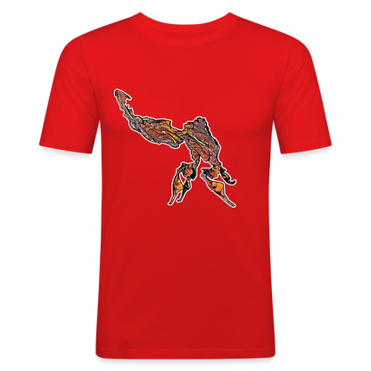 Männer Slim Fit T-Shirt Phyllocrania paradoxa male - Rot