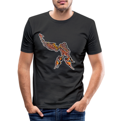Männer Slim Fit T-Shirt Phyllocrania paradoxa male - Schwarz