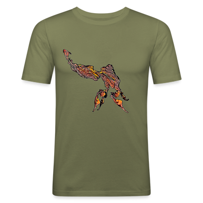 Männer Slim Fit T-Shirt Phyllocrania paradoxa male - khaki Grün