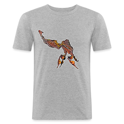 Männer Slim Fit T-Shirt Phyllocrania paradoxa male - Grau meliert