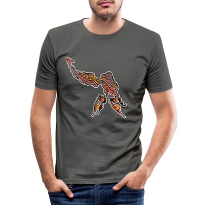Männer Slim Fit T-Shirt Phyllocrania paradoxa male - Graphite
