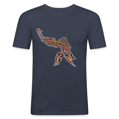 Männer Slim Fit T-Shirt Phyllocrania paradoxa male - Navy