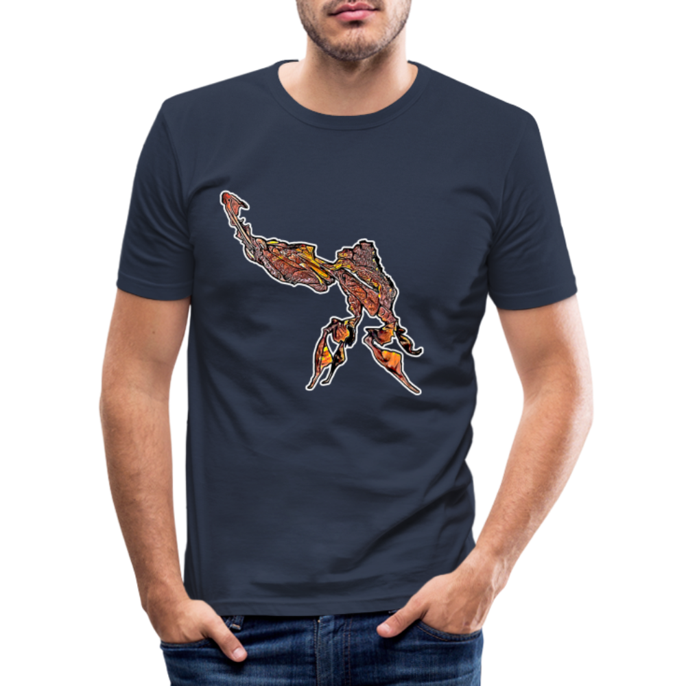 Männer Slim Fit T-Shirt Phyllocrania paradoxa male - Navy