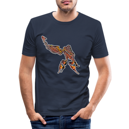 Männer Slim Fit T-Shirt Phyllocrania paradoxa male - Navy