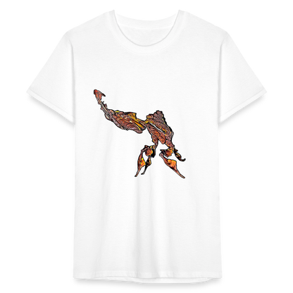 Männer Fruit of the Loom T-Shirt Phyllocrania paradoxa - weiß