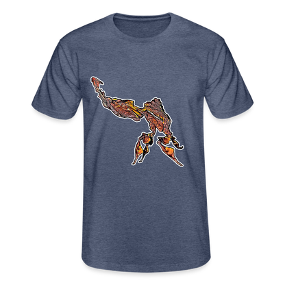 Männer Fruit of the Loom T-Shirt Phyllocrania paradoxa - Navy meliert