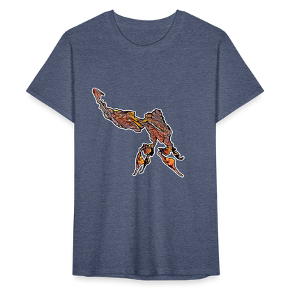 Männer Fruit of the Loom T-Shirt Phyllocrania paradoxa - Navy meliert