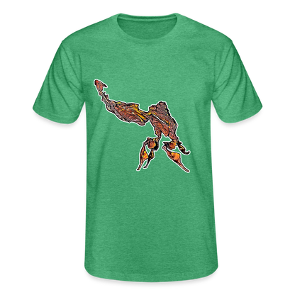 Männer Fruit of the Loom T-Shirt Phyllocrania paradoxa - Grün meliert