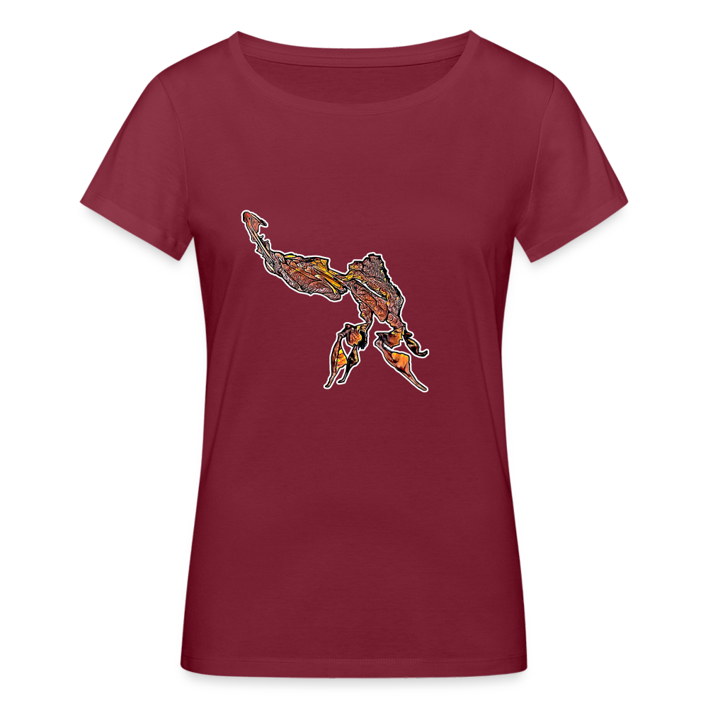 Frauen Stanley & Stella Bio-T-Shirt Phyllocrania paradoxa male - Burgunderrot