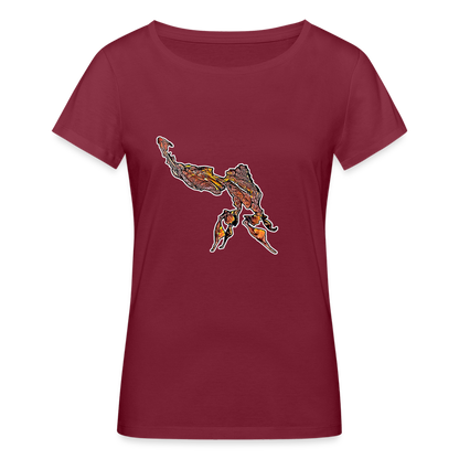 Frauen Stanley & Stella Bio-T-Shirt Phyllocrania paradoxa male - Burgunderrot