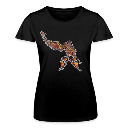 Frauen Fruit of the Loom T-Shirt Phyllocrania paradoxa male - Schwarz