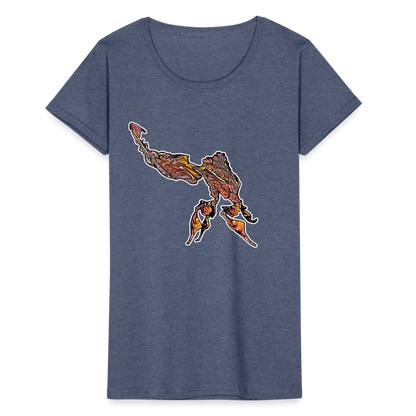 Frauen Fruit of the Loom T-Shirt Phyllocrania paradoxa male - Navy meliert