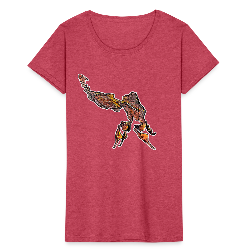Frauen Fruit of the Loom T-Shirt Phyllocrania paradoxa male - Rot meliert