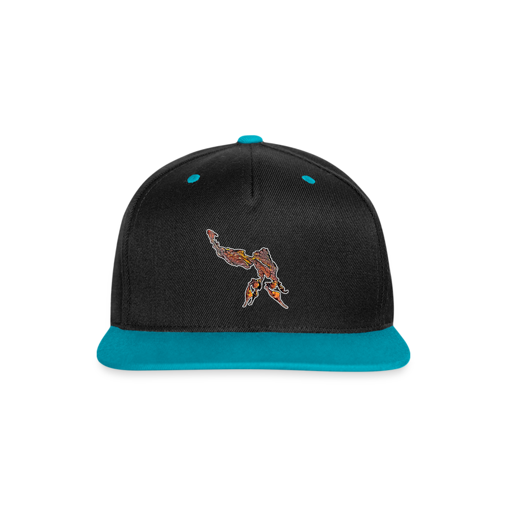 Cappy Kontrast Snapback Phyllocrania paradoxa male - Schwarz/Türkis