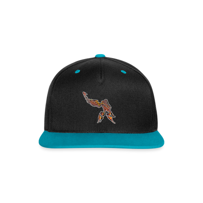 Cappy Kontrast Snapback Phyllocrania paradoxa male - Schwarz/Türkis