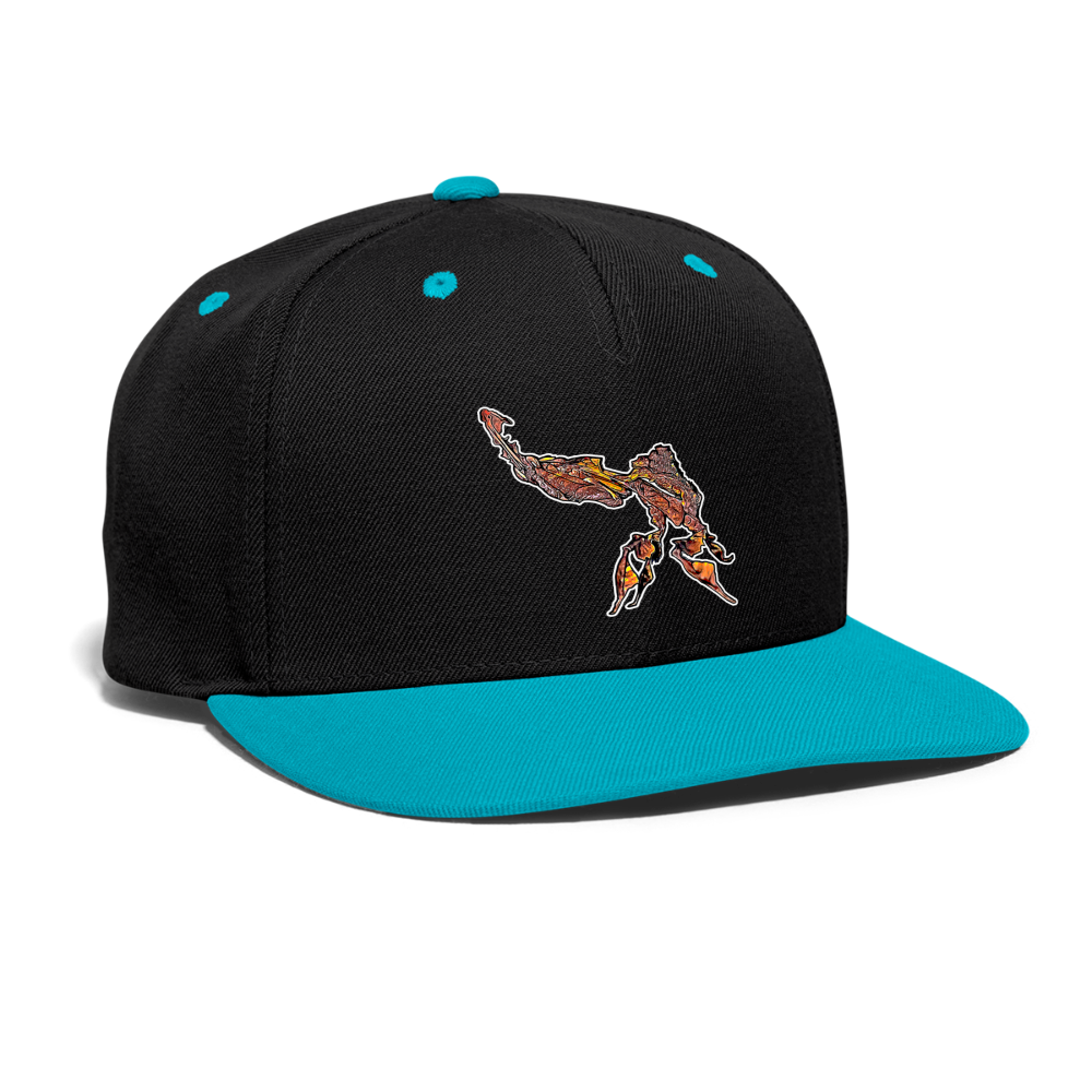 Cappy Kontrast Snapback Phyllocrania paradoxa male - Schwarz/Türkis