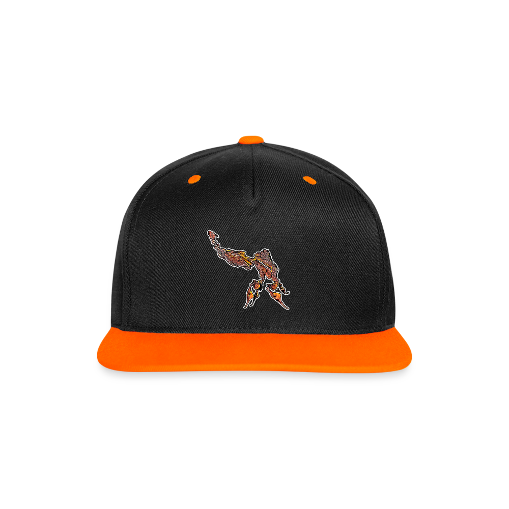 Cappy Kontrast Snapback Phyllocrania paradoxa male - Schwarz/Neonorange