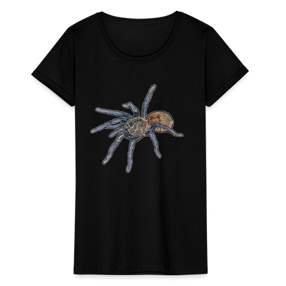 Frauen Fruit of the Loom T-Shirt Chromatopelma cyaneopubescens - Schwarz