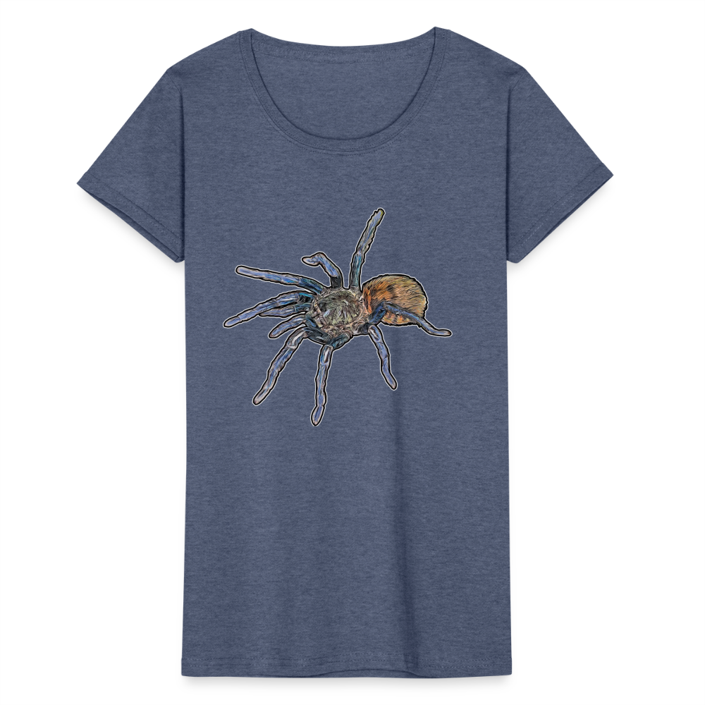 Frauen Fruit of the Loom T-Shirt Chromatopelma cyaneopubescens - Navy meliert
