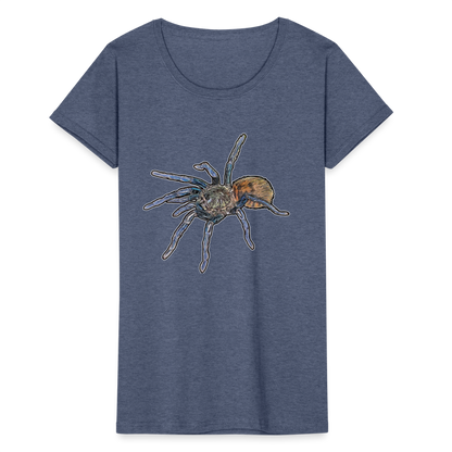 Frauen Fruit of the Loom T-Shirt Chromatopelma cyaneopubescens - Navy meliert