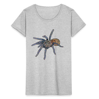 Frauen Fruit of the Loom T-Shirt Chromatopelma cyaneopubescens - Grau meliert