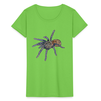 Frauen Fruit of the Loom T-Shirt Chromatopelma cyaneopubescens - Hellgrün