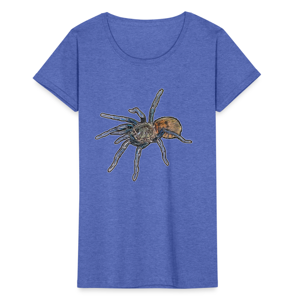 Frauen Fruit of the Loom T-Shirt Chromatopelma cyaneopubescens - Blau meliert