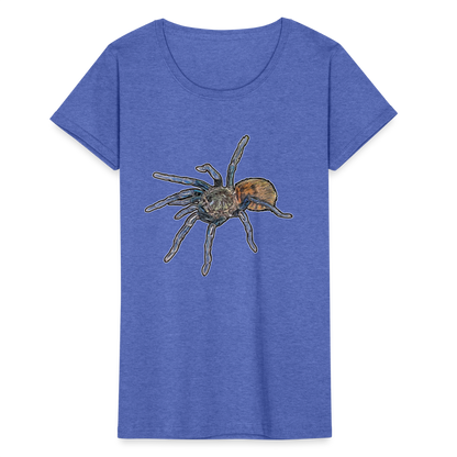 Frauen Fruit of the Loom T-Shirt Chromatopelma cyaneopubescens - Blau meliert