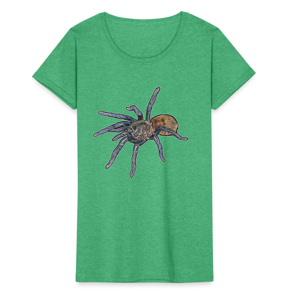 Frauen Fruit of the Loom T-Shirt Chromatopelma cyaneopubescens - Grün meliert