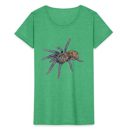 Frauen Fruit of the Loom T-Shirt Chromatopelma cyaneopubescens - Grün meliert