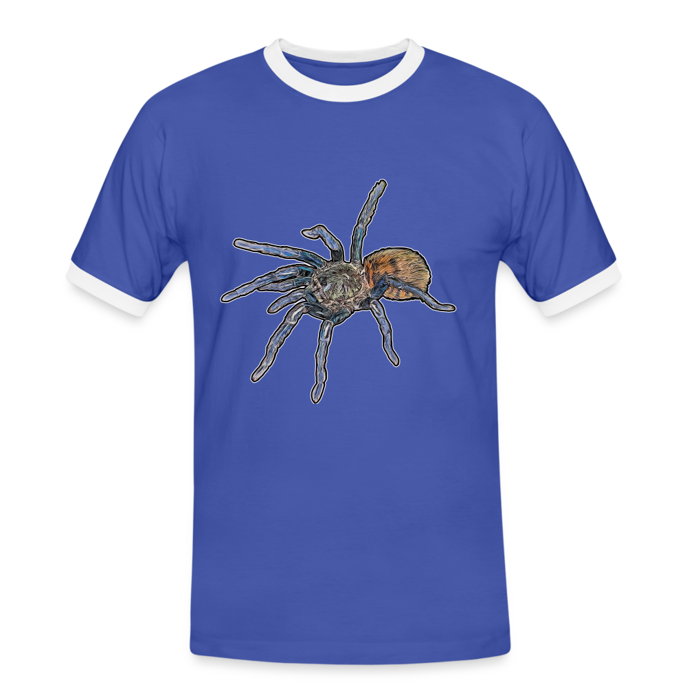 Männer Kontrast-T-Shirt Chromatopelma cyaneopubescens - Blau/Weiß