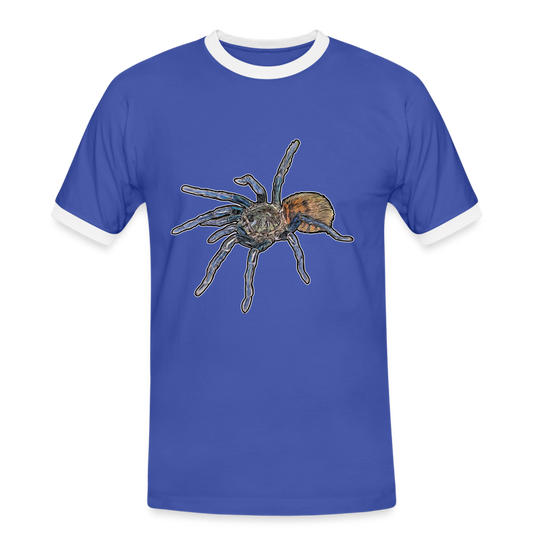 Männer Kontrast-T-Shirt Chromatopelma cyaneopubescens - Blau/Weiß