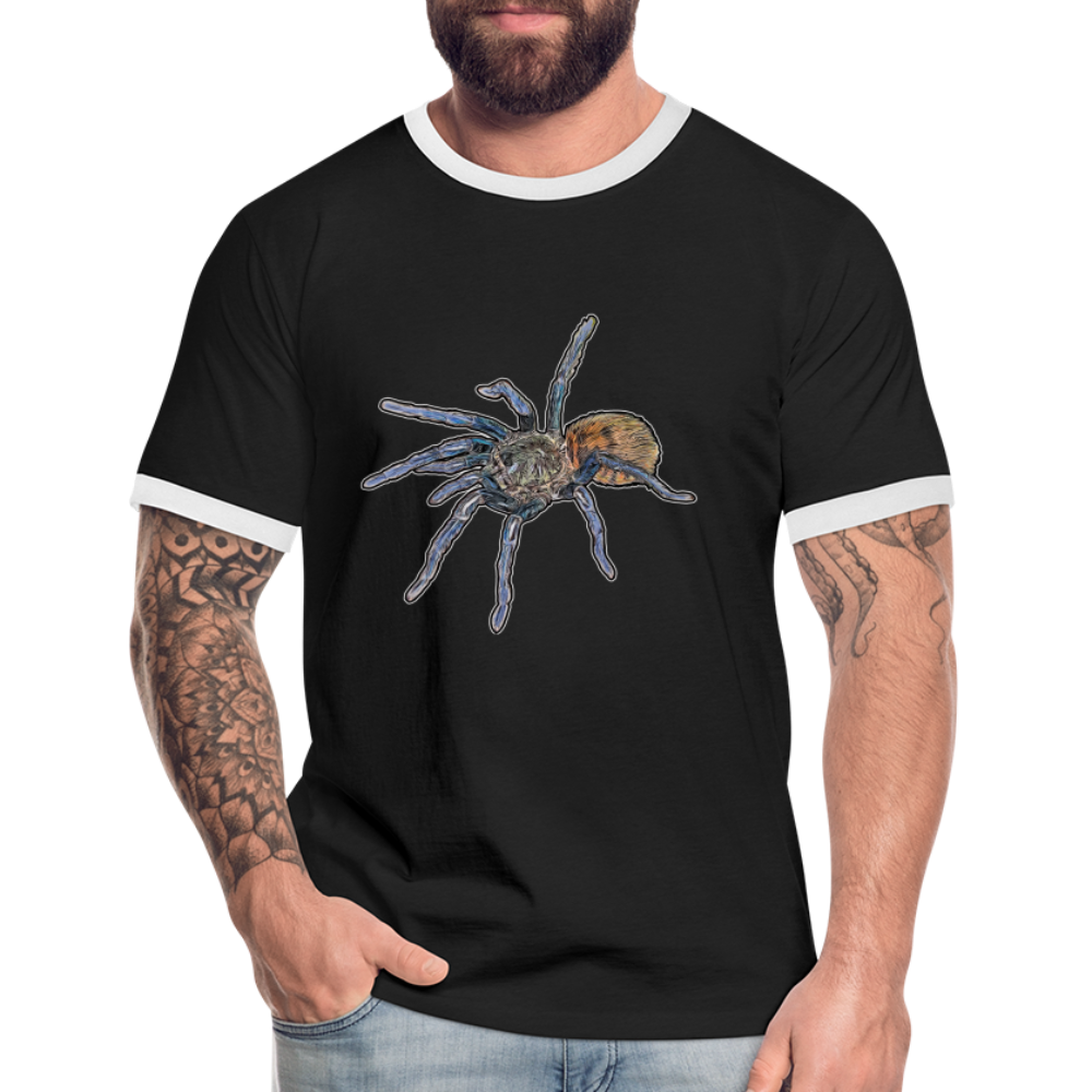 Männer Kontrast-T-Shirt Chromatopelma cyaneopubescens - Schwarz/Weiß