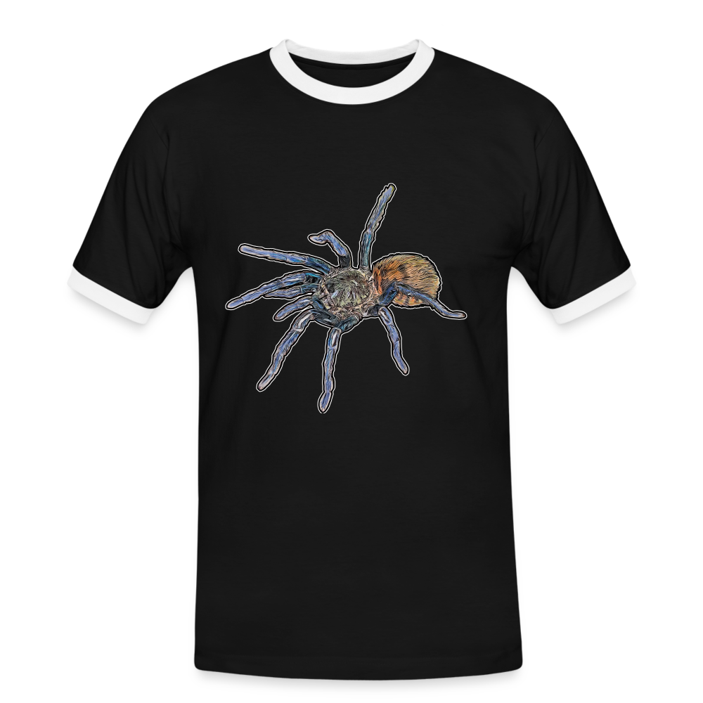 Männer Kontrast-T-Shirt Chromatopelma cyaneopubescens - Schwarz/Weiß