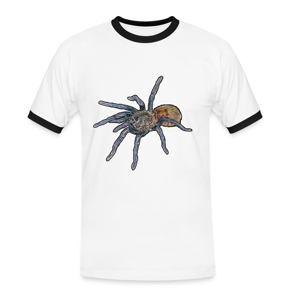 Männer Kontrast-T-Shirt Chromatopelma cyaneopubescens - Weiß/Schwarz