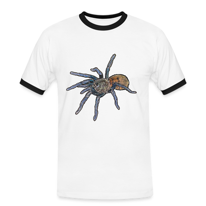 Männer Kontrast-T-Shirt Chromatopelma cyaneopubescens - Weiß/Schwarz