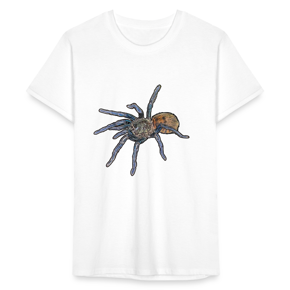 Männer Fruit of the Loom T-Shirt Chromatopelma cyaneopubescens - weiß