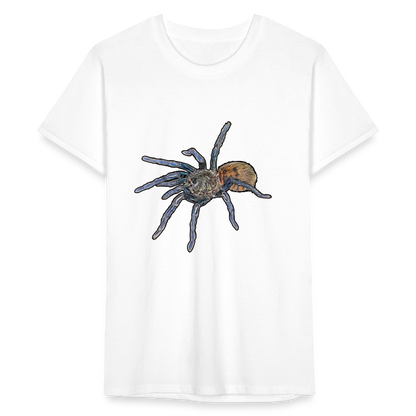 Männer Fruit of the Loom T-Shirt Chromatopelma cyaneopubescens - weiß
