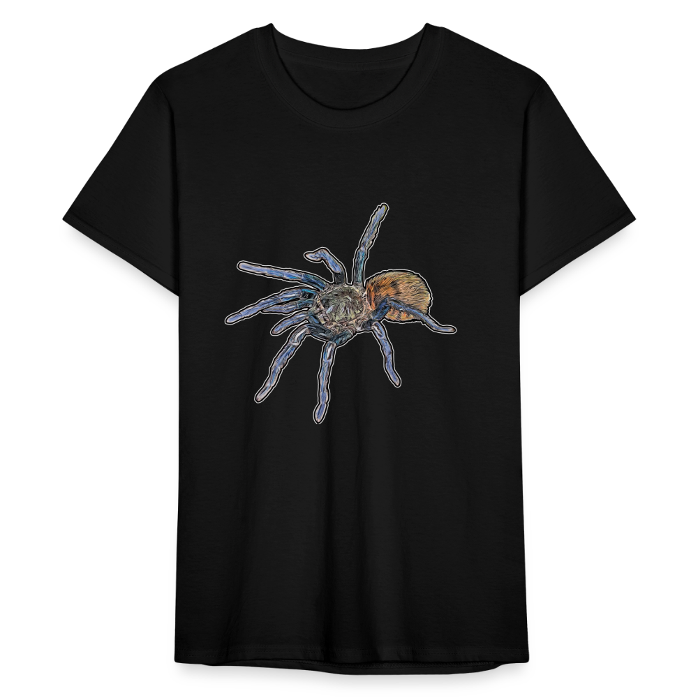 Männer Fruit of the Loom T-Shirt Chromatopelma cyaneopubescens - Schwarz