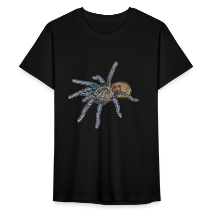 Männer Fruit of the Loom T-Shirt Chromatopelma cyaneopubescens - Schwarz