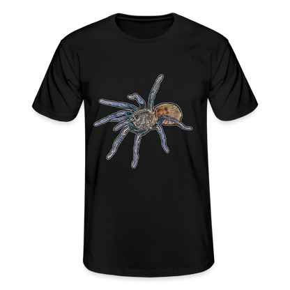 Männer Fruit of the Loom T-Shirt Chromatopelma cyaneopubescens - Schwarz