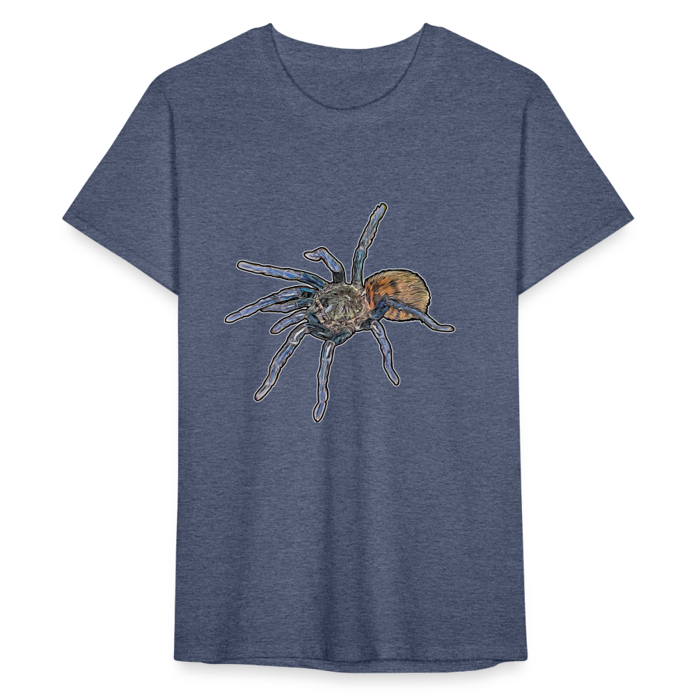Männer Fruit of the Loom T-Shirt Chromatopelma cyaneopubescens - Navy meliert