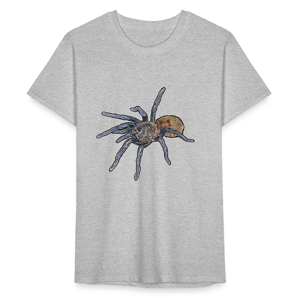 Männer Fruit of the Loom T-Shirt Chromatopelma cyaneopubescens - Grau meliert