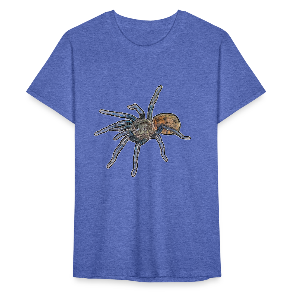 Männer Fruit of the Loom T-Shirt Chromatopelma cyaneopubescens - Blau meliert