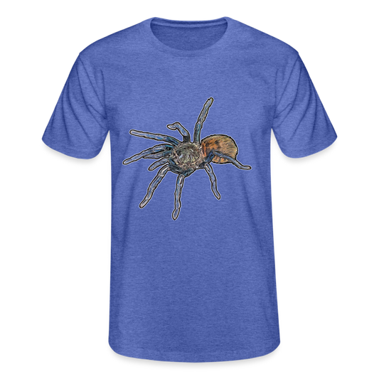 Männer Fruit of the Loom T-Shirt Chromatopelma cyaneopubescens - Blau meliert