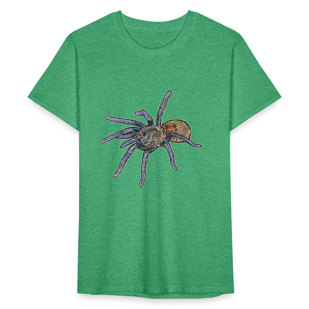 Männer Fruit of the Loom T-Shirt Chromatopelma cyaneopubescens - Grün meliert