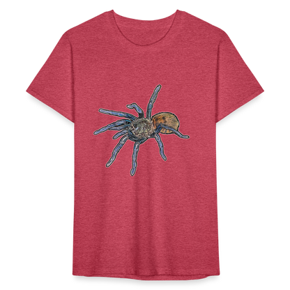 Männer Fruit of the Loom T-Shirt Chromatopelma cyaneopubescens - Rot meliert