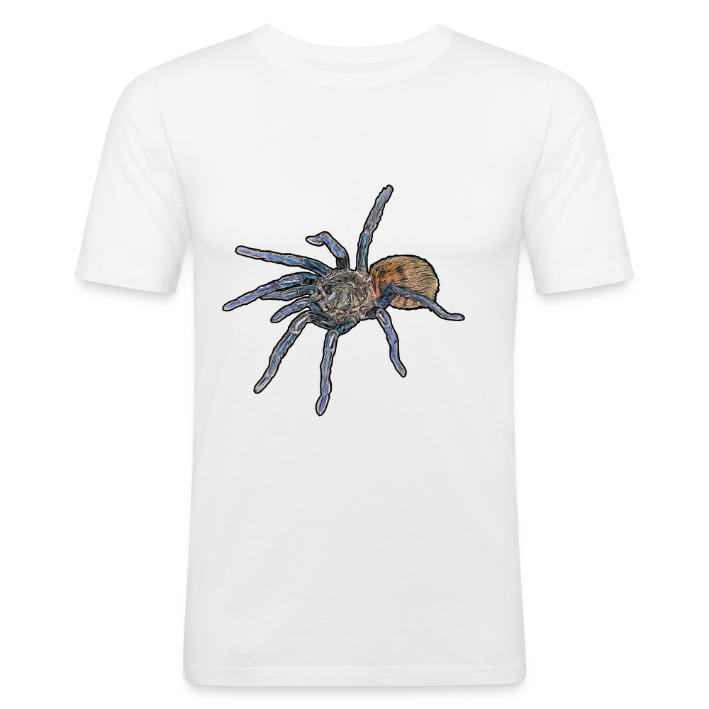 Männer Slim Fit T-Shirt Chromatopelma cyaneopubescens - weiß