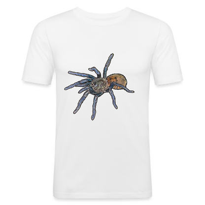 Männer Slim Fit T-Shirt Chromatopelma cyaneopubescens - weiß