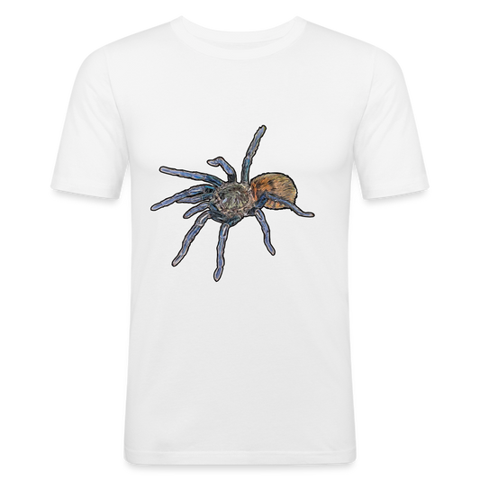 Männer Slim Fit T-Shirt Chromatopelma cyaneopubescens - weiß